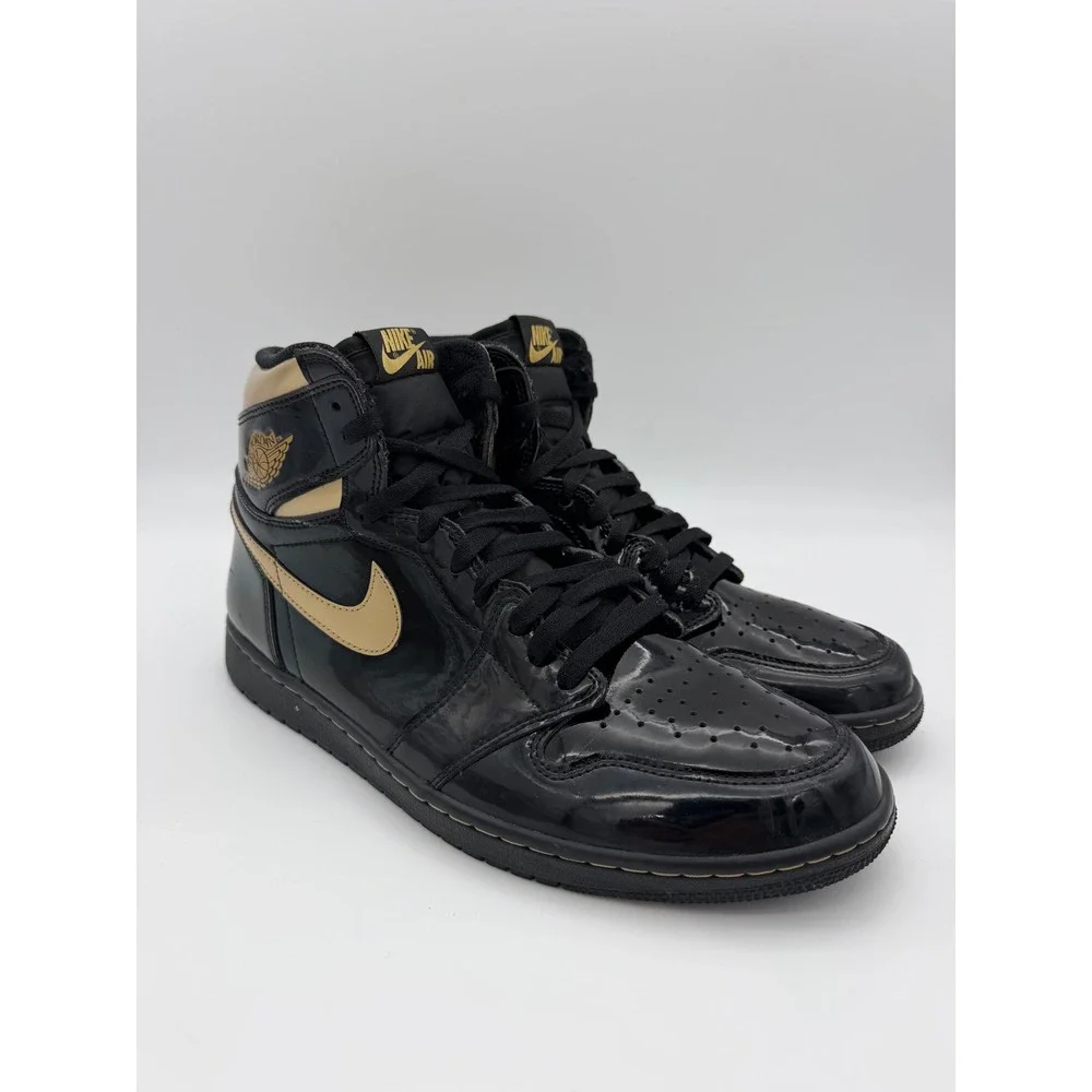Nike Air Jordan 1 Retro High OG Black Metallic Gold 555088-032 Mens 13 2020